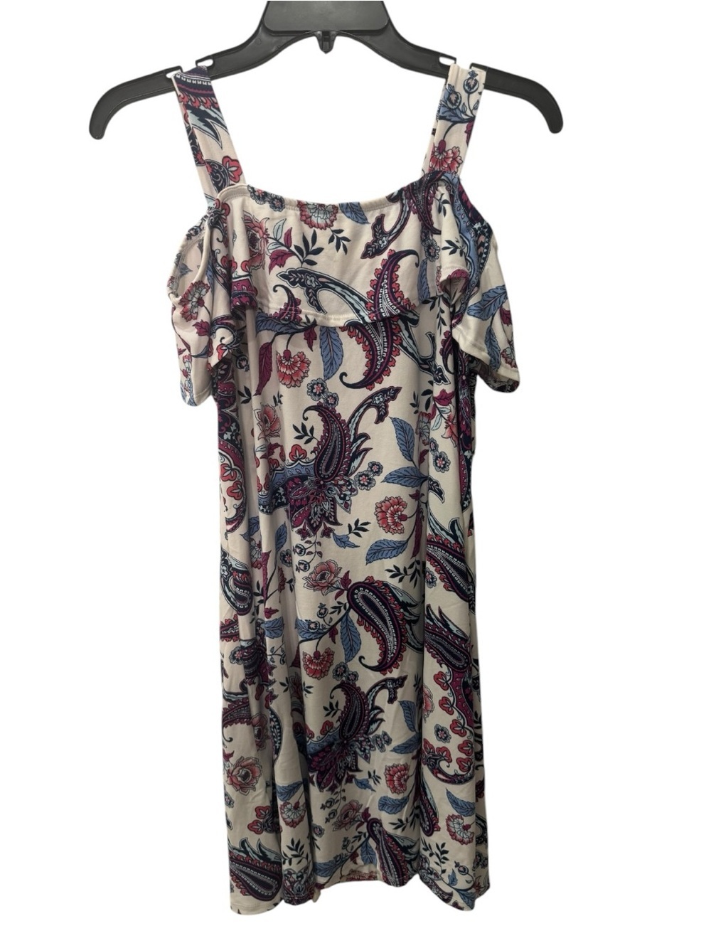 French Laundry Cold-Shoulder Paisley Print Dress womens size M